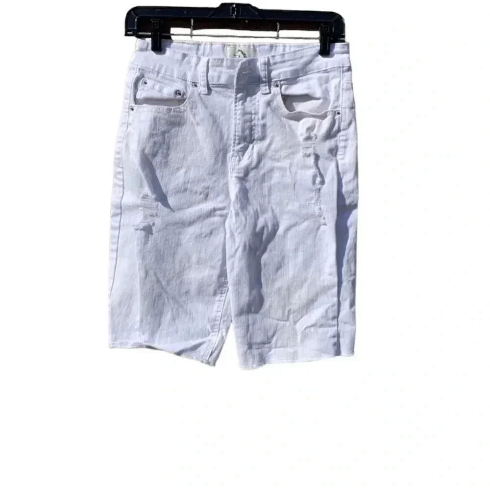 Jordache 27 vintage distressed jean shorts